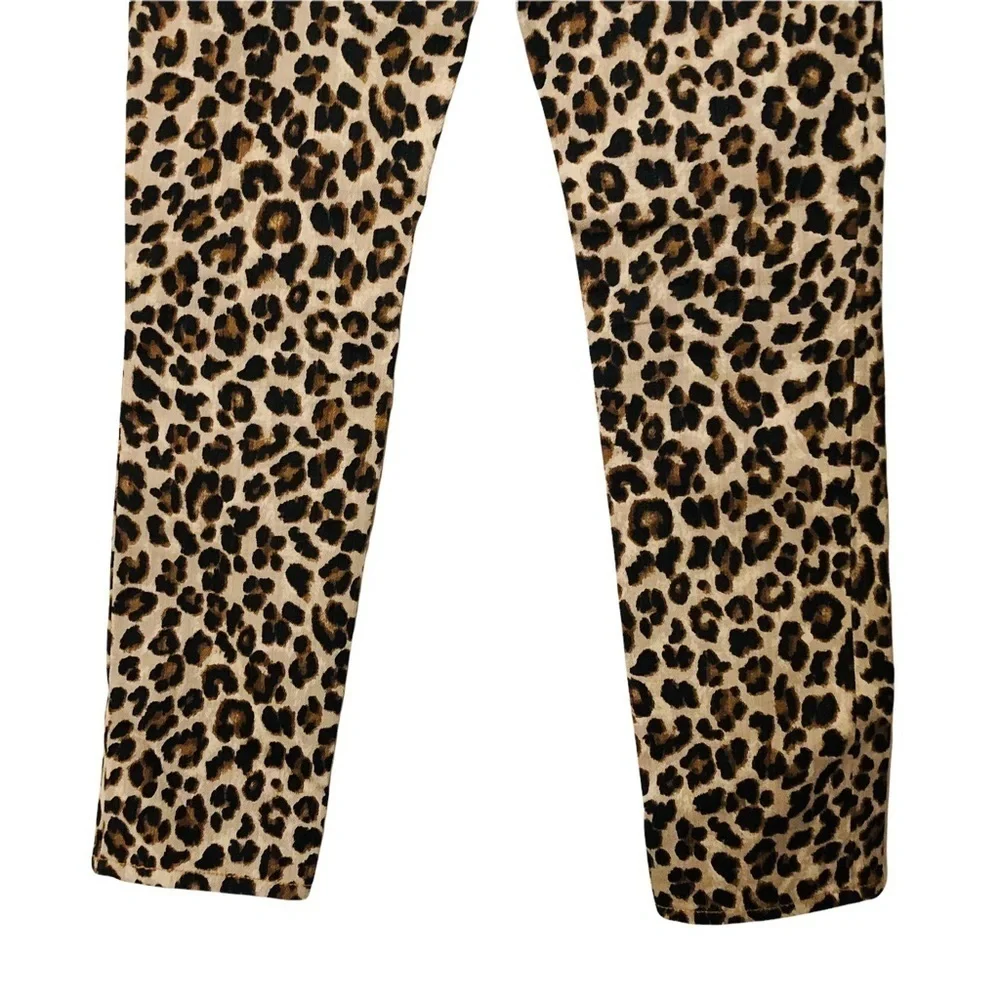 Veronica Beard Debbie 10” High Rise Leopard Cut Print Jeans Sz 24 Ankle novelty - Picture 12 of 15